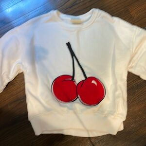 Zara girls cherry 🍒 sweatshirt washed but NEVER worn 🤦‍♀️
